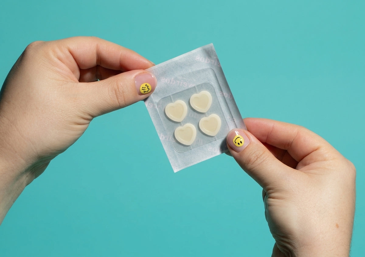 32 healing heart pimple patches